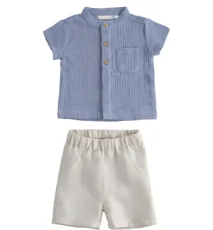 Cotton Shirt and Linen Shorts Set - LAST SET IN 12 MONTHS