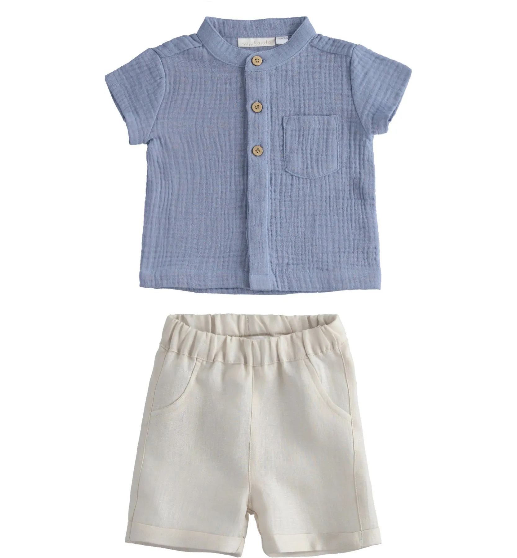 Cotton Shirt and Linen Shorts Set - LAST SET IN 12 MONTHS