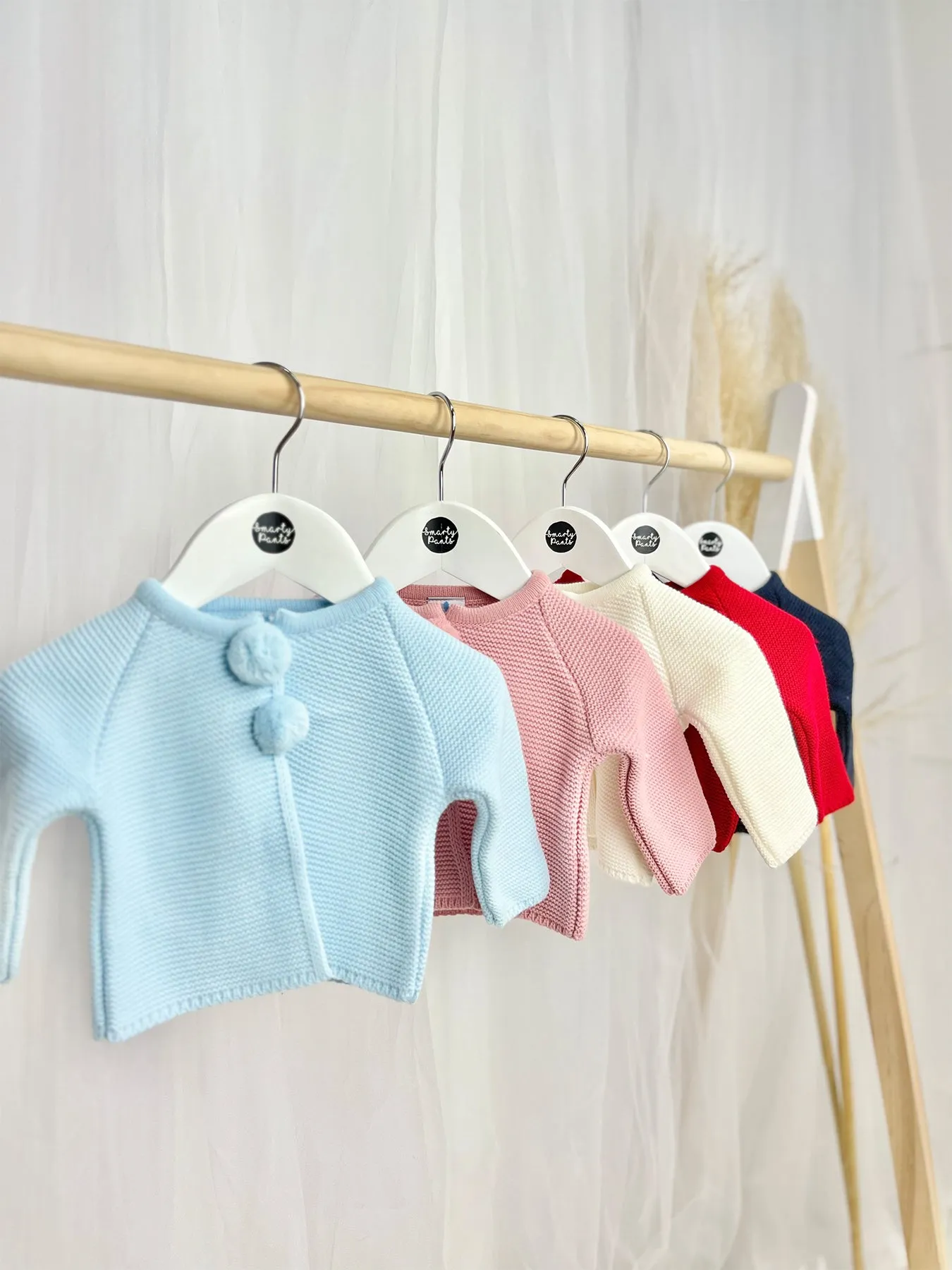 Cream Knitted Pom Pom Cardigan