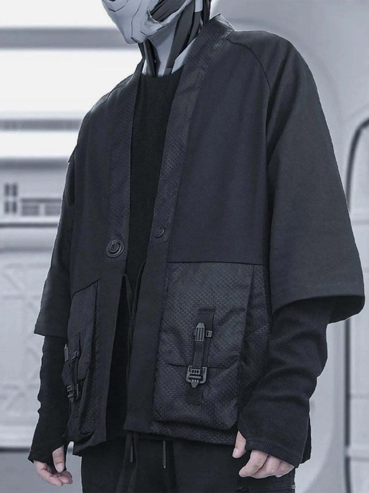 Cyberpunk Patchwork Cardigan Jacket