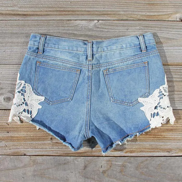 Denim & Lace Shorts