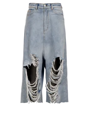 Destroyed Denim Shorts
