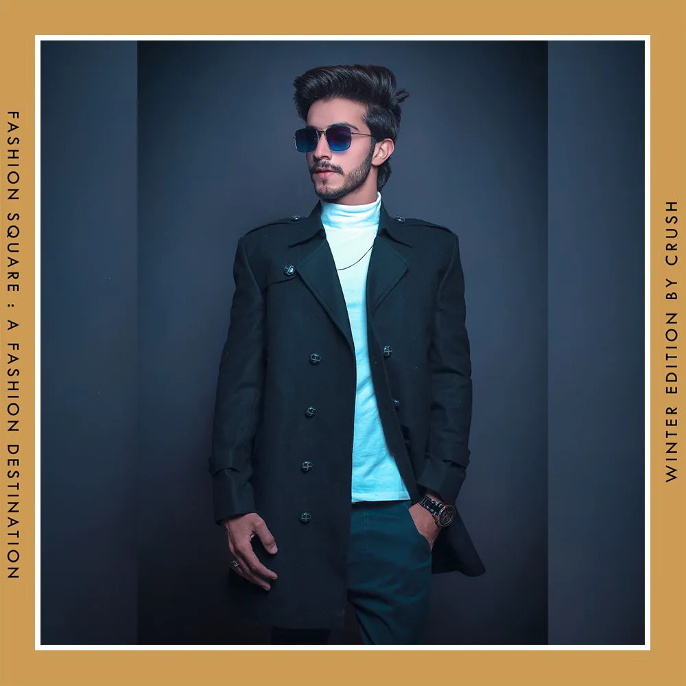 Double Breasted Woolen Long Coat