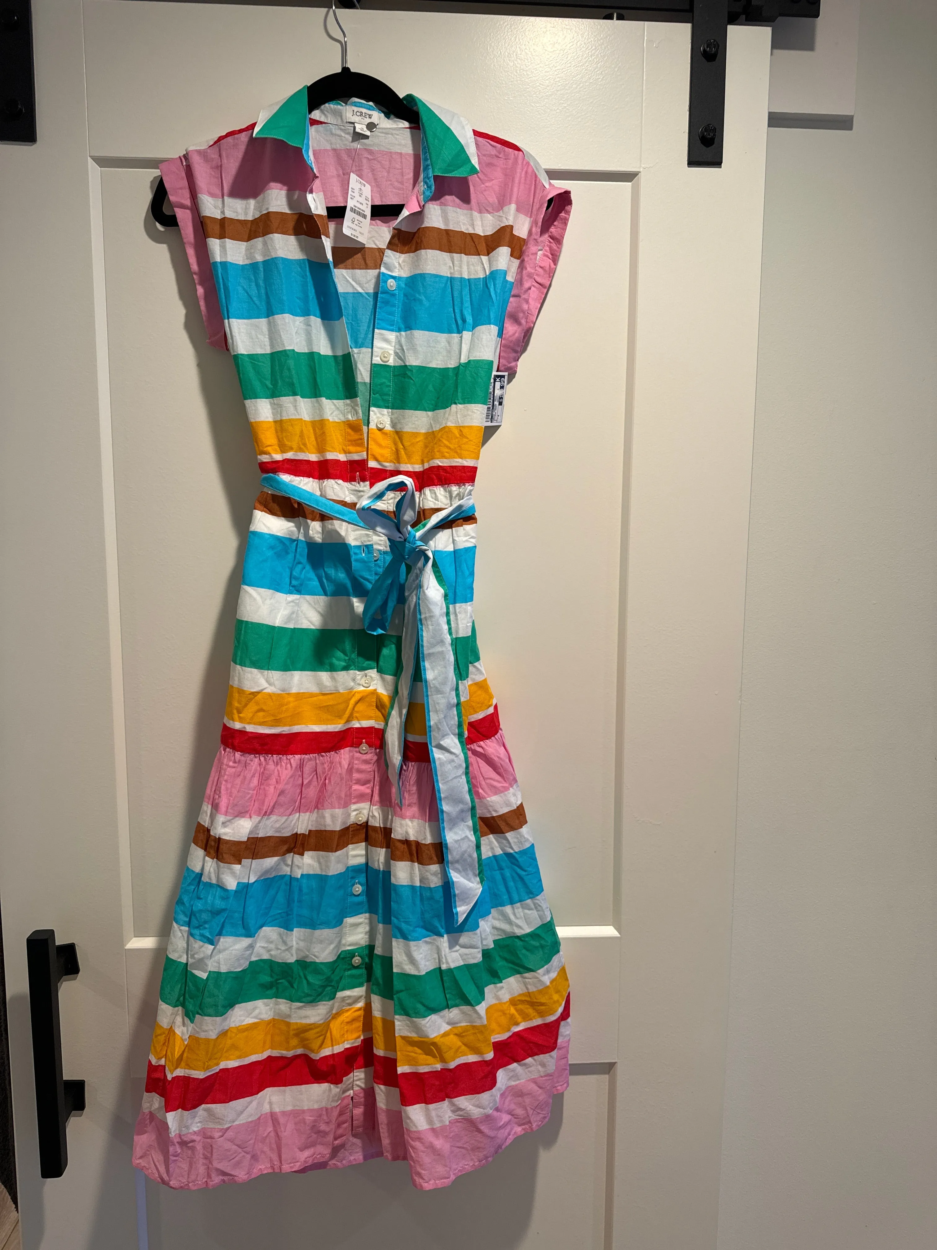 Dress Casual Maxi By J. Crew In Rainbow Print, Size: 0