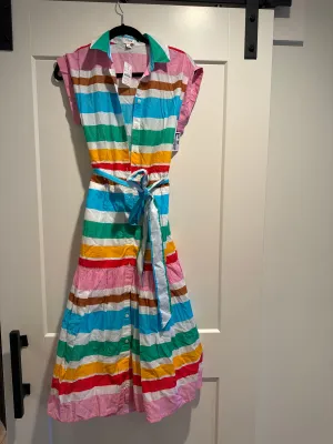 Dress Casual Maxi By J. Crew In Rainbow Print, Size: 0
