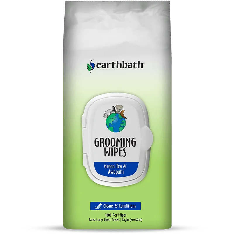 Earthbath Grooming Wipes Green Tea