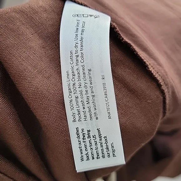 Eileen Fisher Linen Shorts W Sz16 Brown