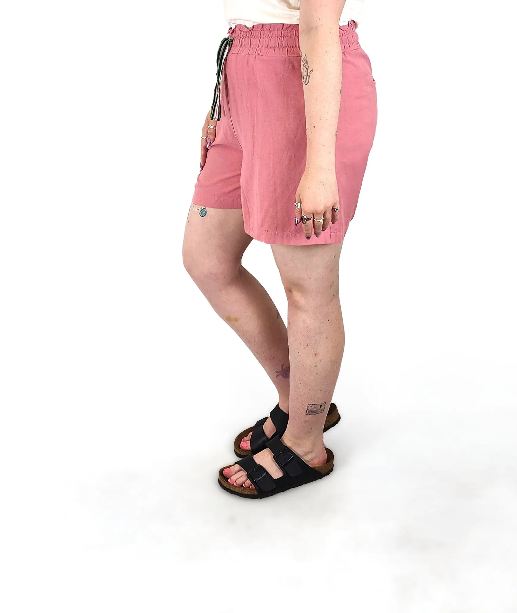 Elm pink linen shorts size 12