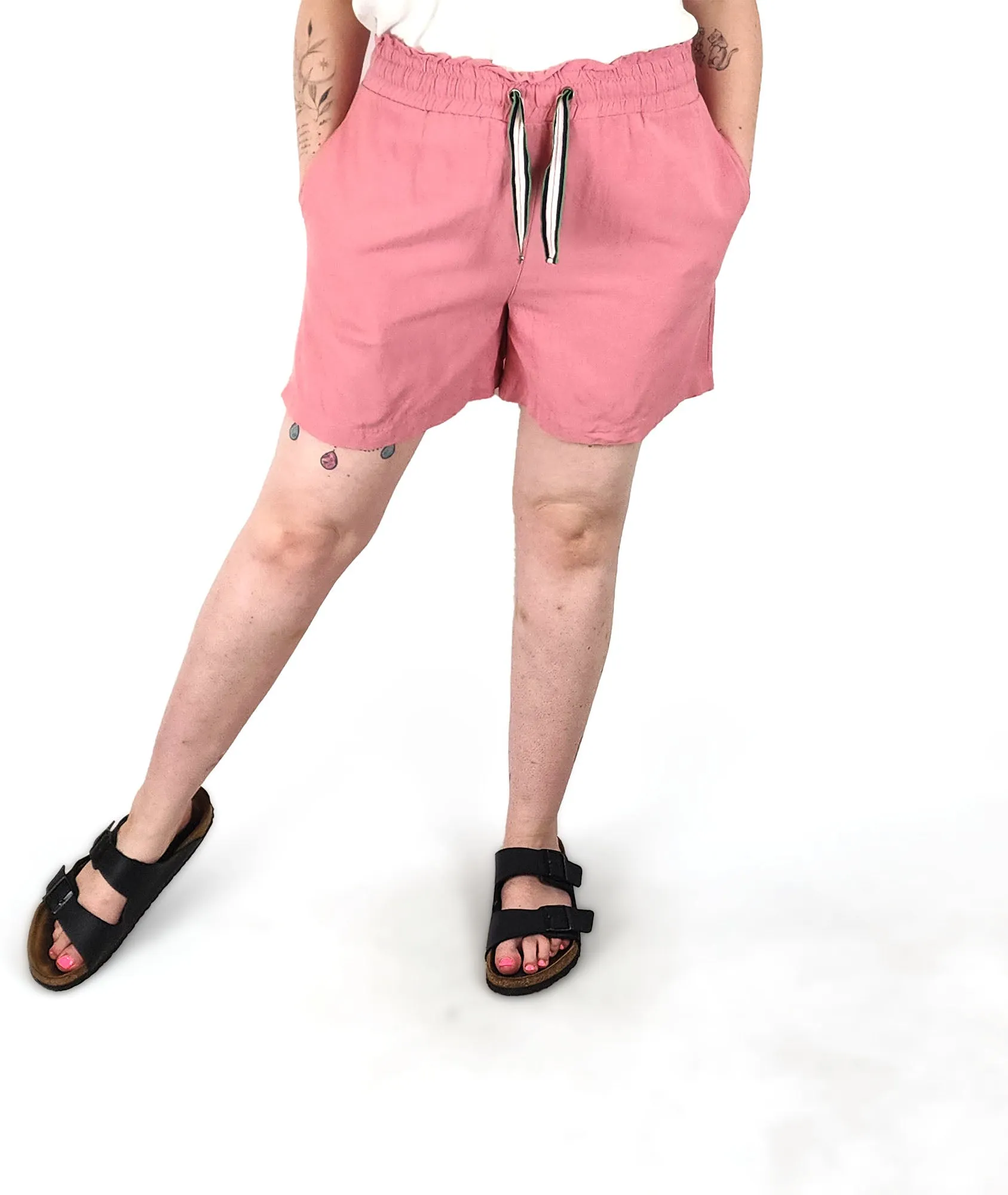 Elm pink linen shorts size 12