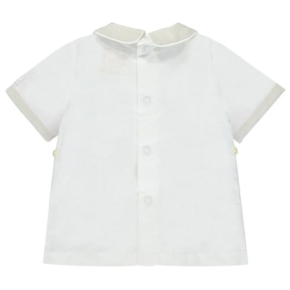 Emilie et Rose Linen Shirt, Shorts & Hat Set
