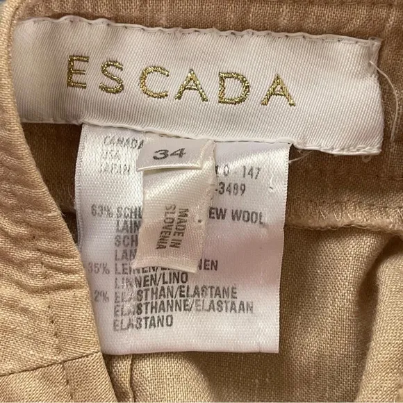 Escada linen shorts vintage Mid rise