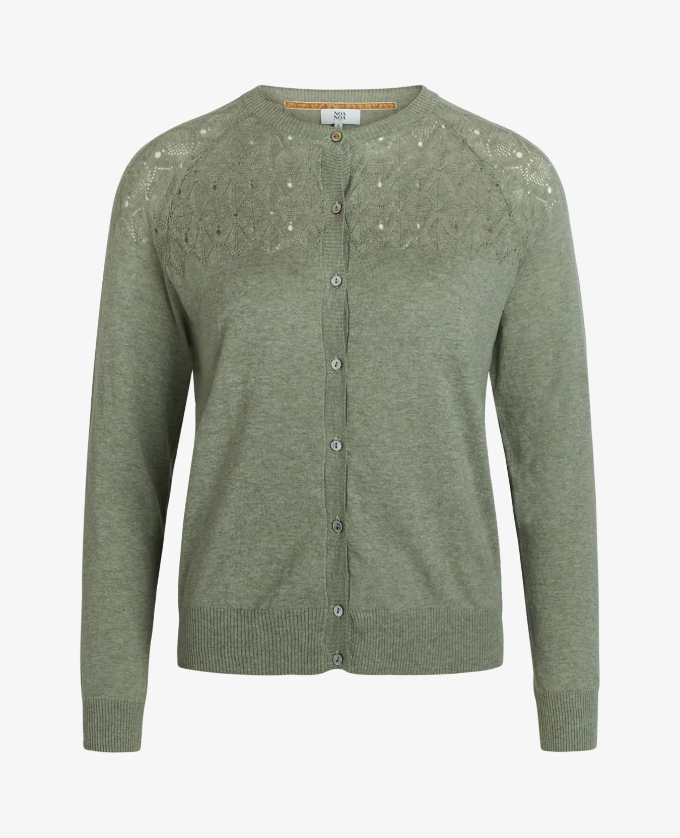 ESSENTIAL COTTON MELANGE CARDIGAN