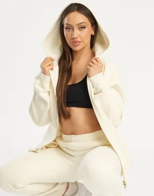 Essential Zip-Up Hoodie - Cannoli Cream