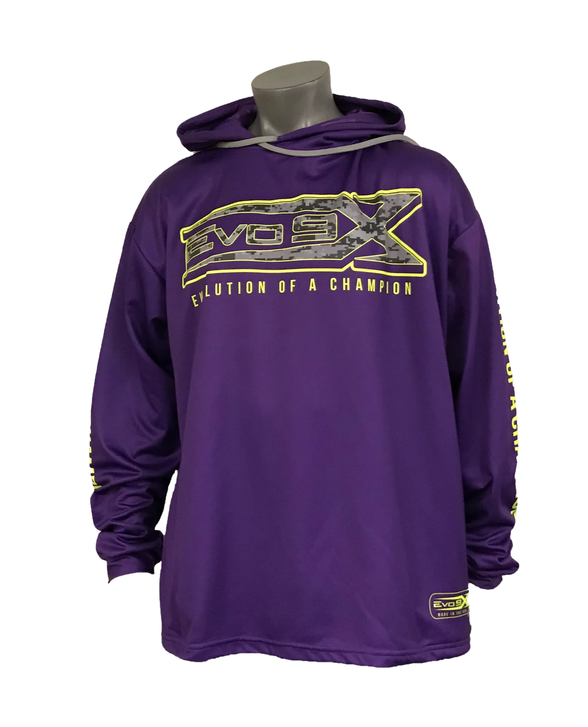 Evo9x EVOLUTION OF A CHAMPION Full Dye Sublimated Hoodie Purple