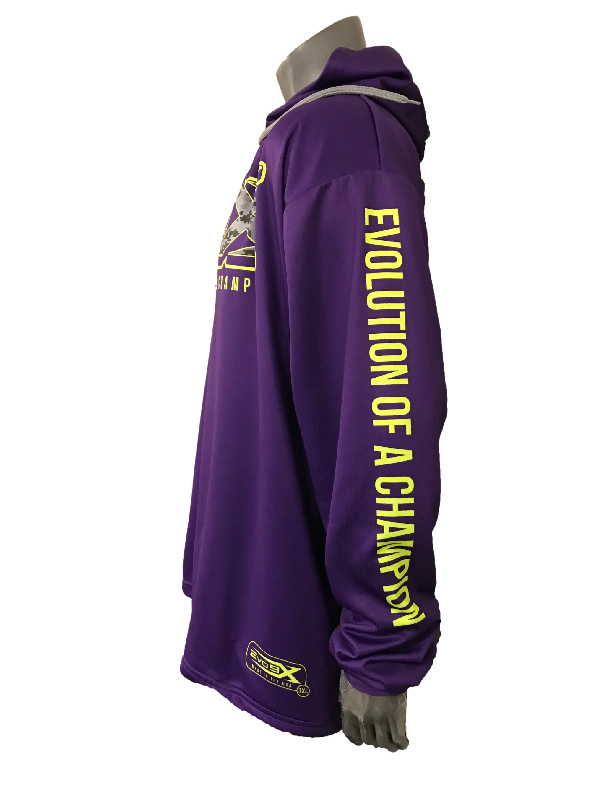 Evo9x EVOLUTION OF A CHAMPION Full Dye Sublimated Hoodie Purple
