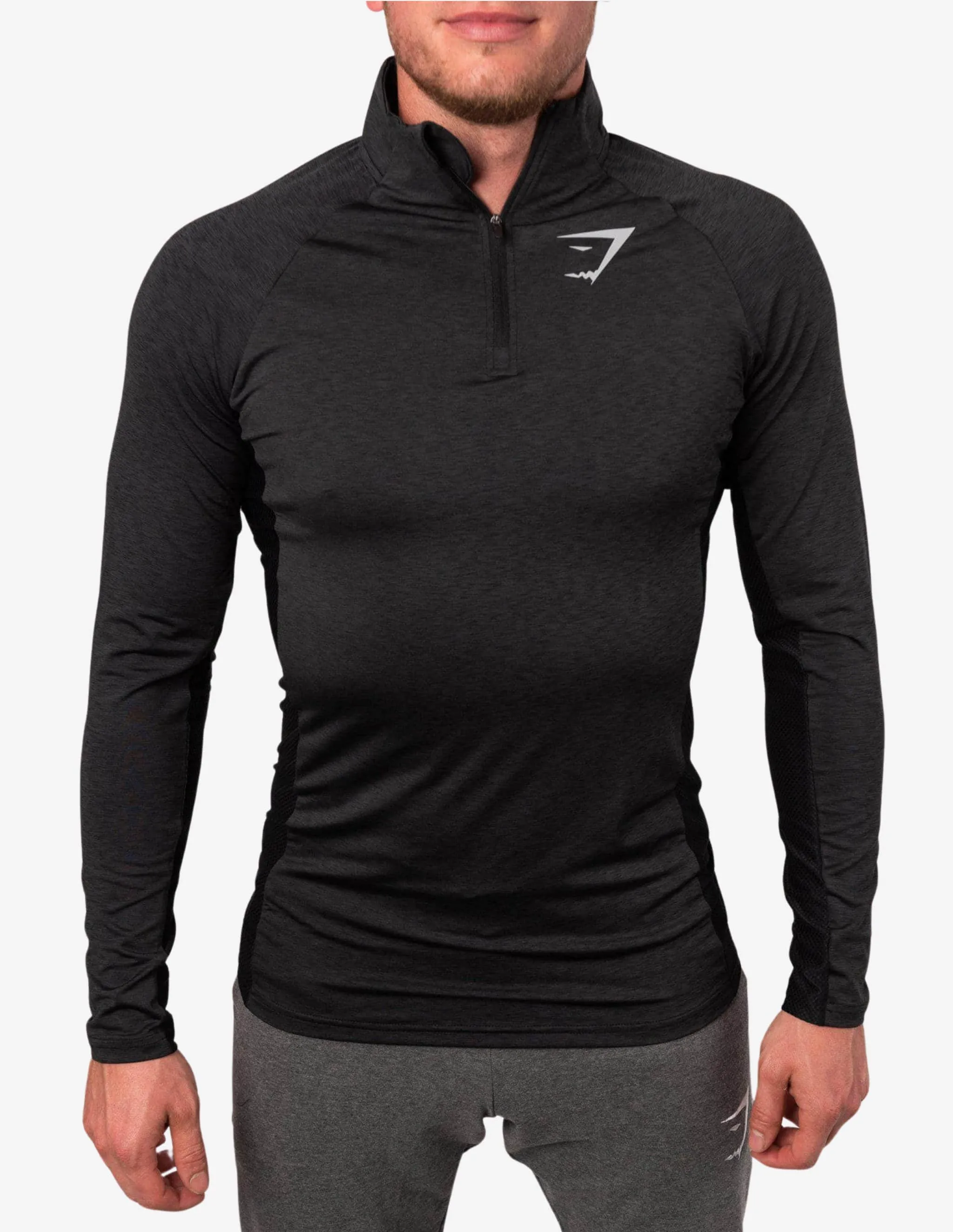 Fallout 1/4 ZIP Pullover Black Marl