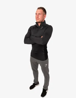 Fallout 1/4 ZIP Pullover Black Marl