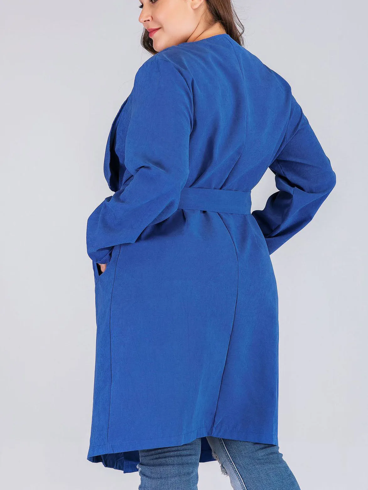 Fashion Fat Sister Windbreaker Woolen Coat