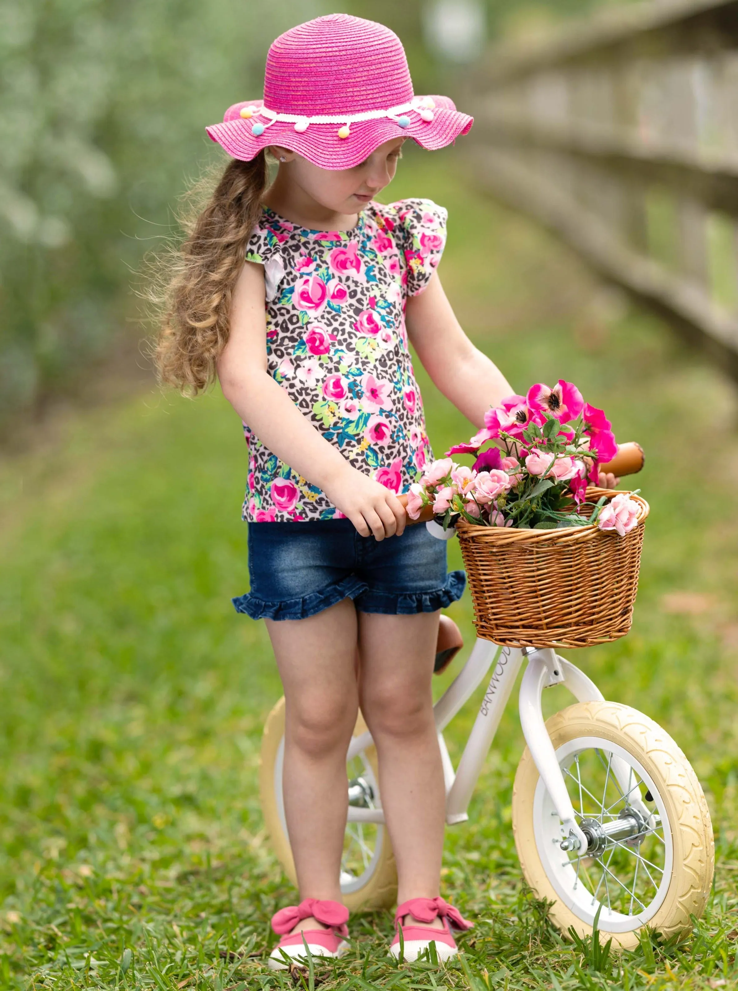 Fierce Bloomer Denim Short Set