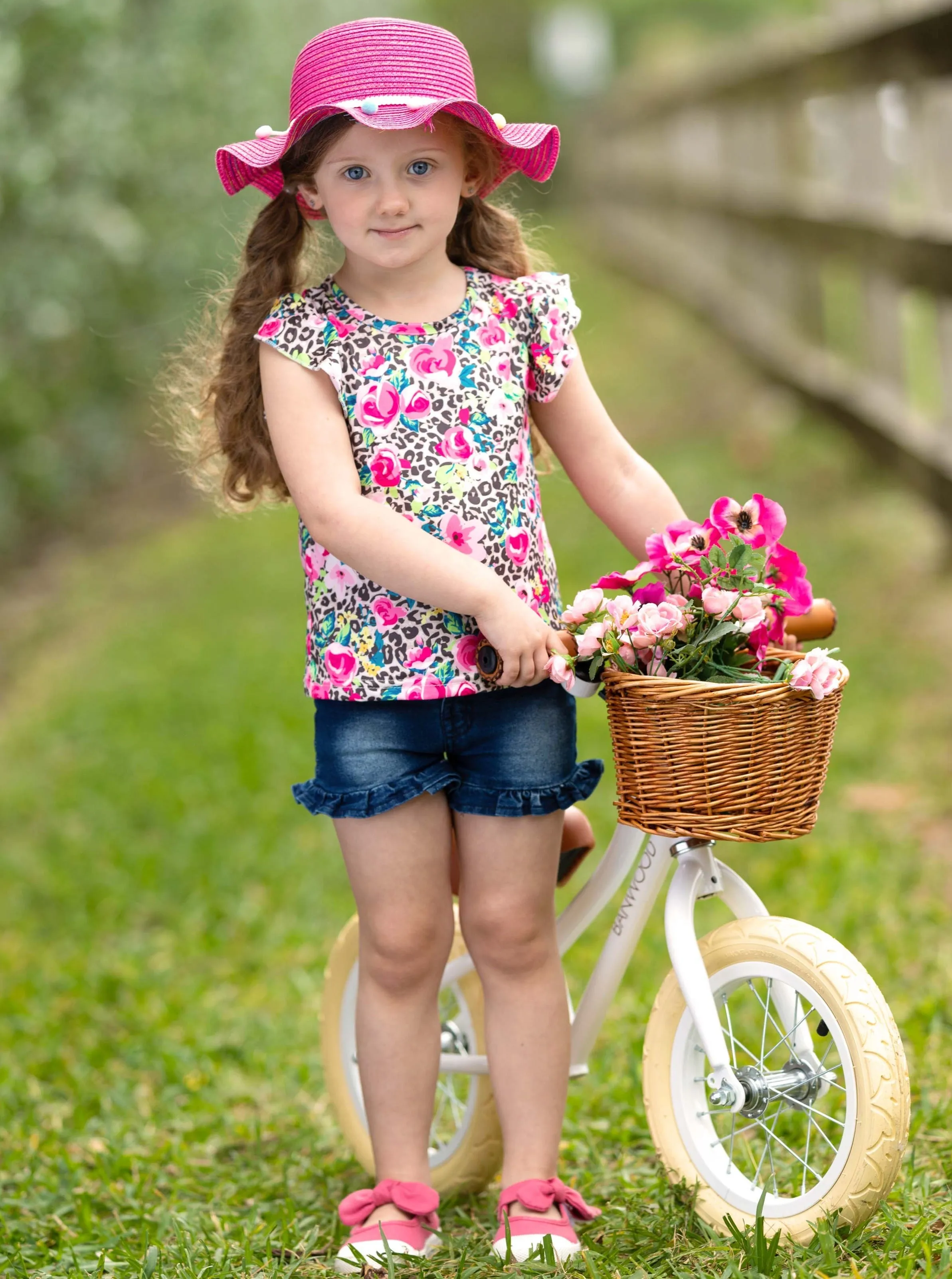 Fierce Bloomer Denim Short Set