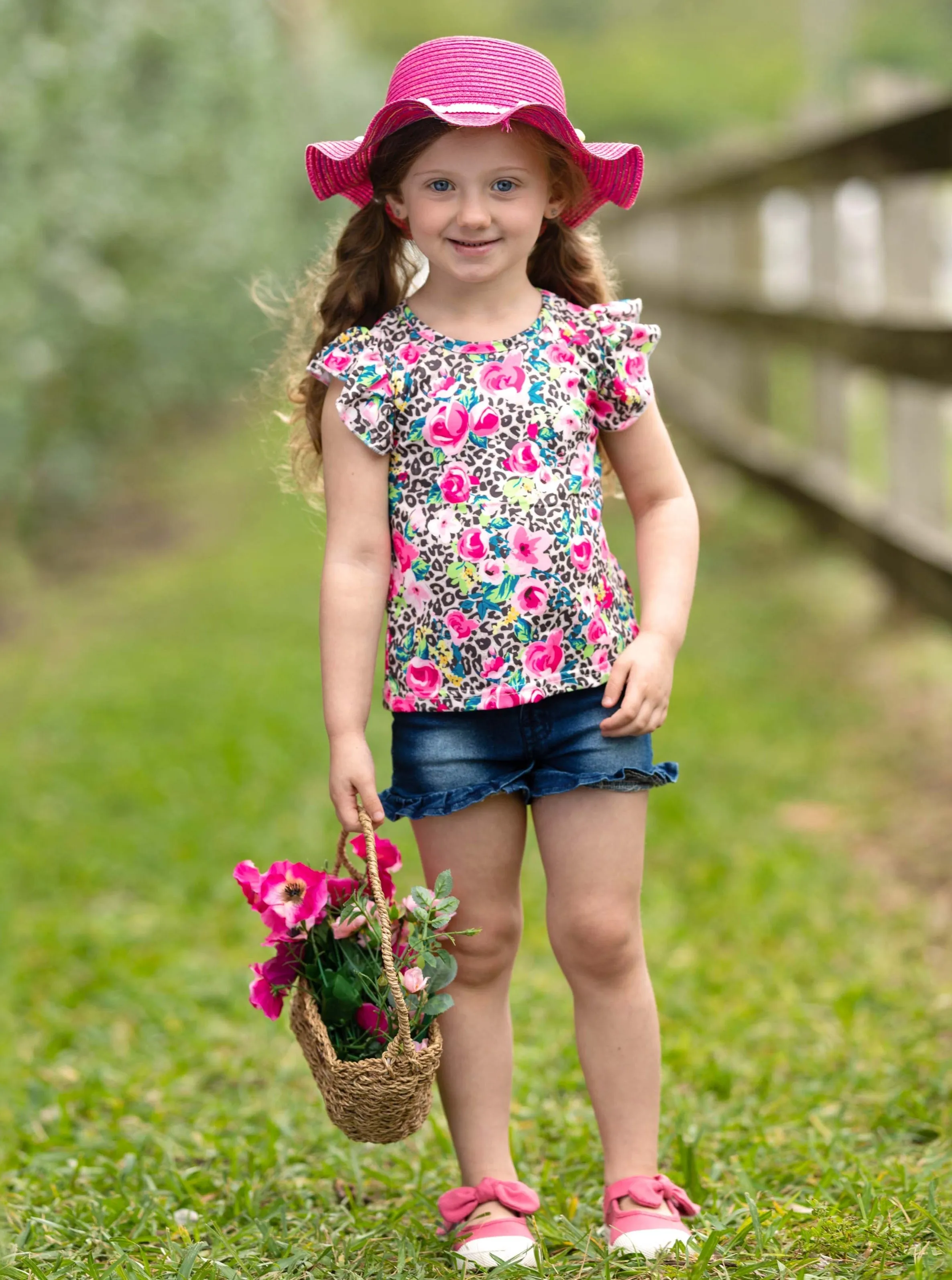 Fierce Bloomer Denim Short Set