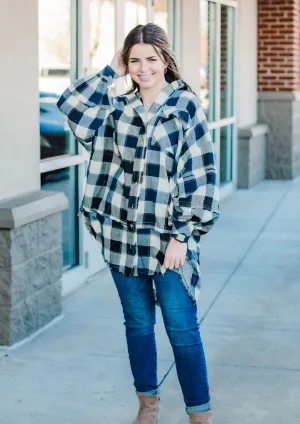 Flannel Lover Forever in Navy