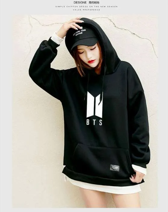 Fleece Cotton BTS Hoodie For Women 981