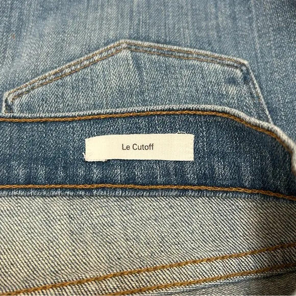 FRAME Denim Le Cutoff Distressed Raw Hem Denim Shorts - 28