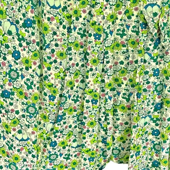 Free People x Scotch &amp; Soda Wrap Over Maxi Skirt Floral Print Green Size XS NWT