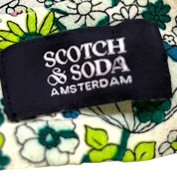 Free People x Scotch &amp; Soda Wrap Over Maxi Skirt Floral Print Green Size XS NWT