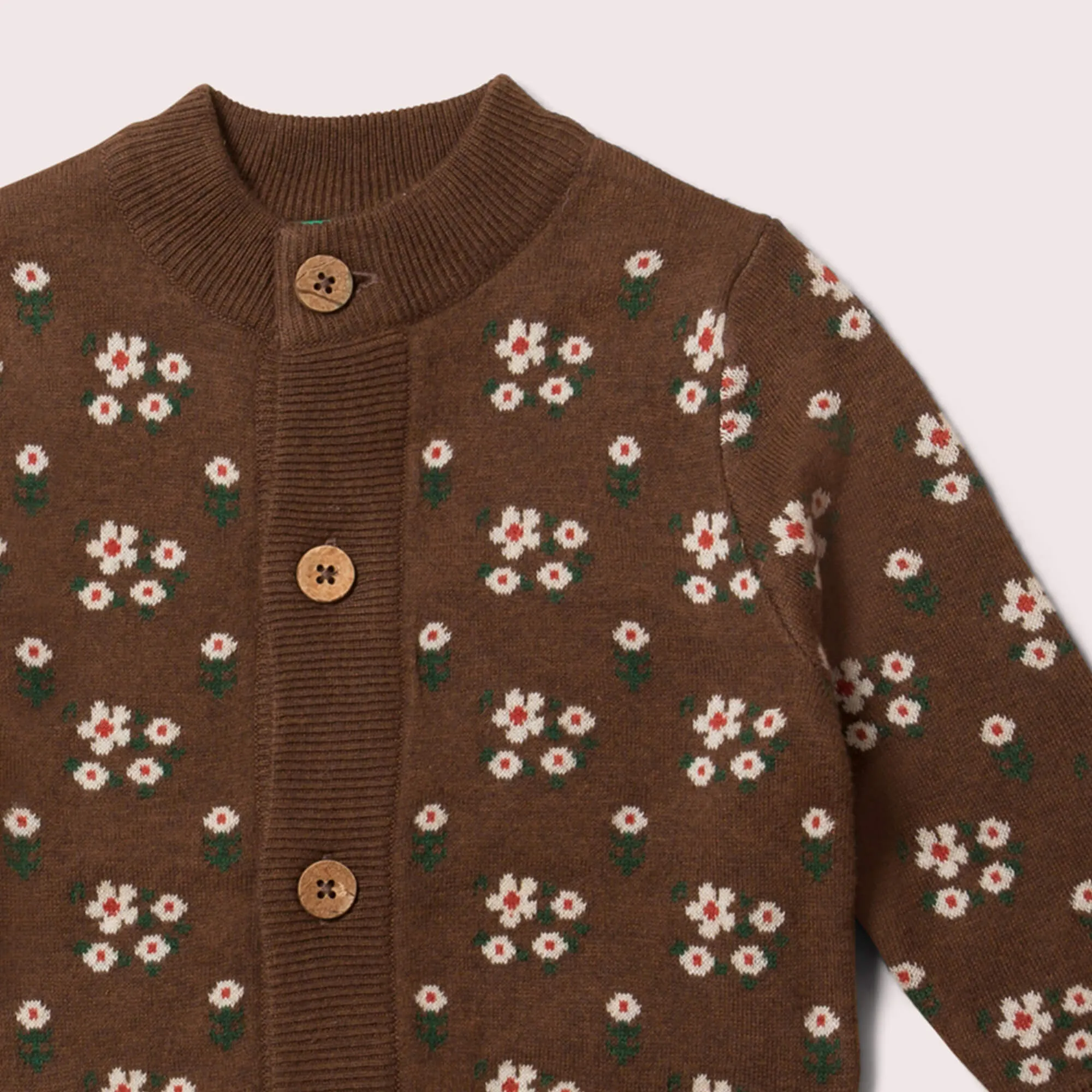 From One To Another Autumn Flowers Knitted Cardigan