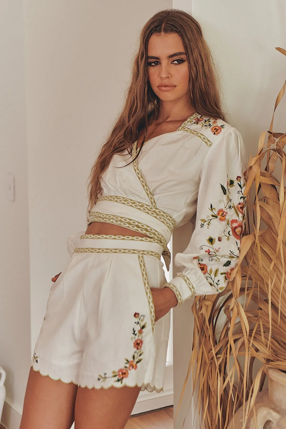 Gardenia Wrap Top ~ MOS the label