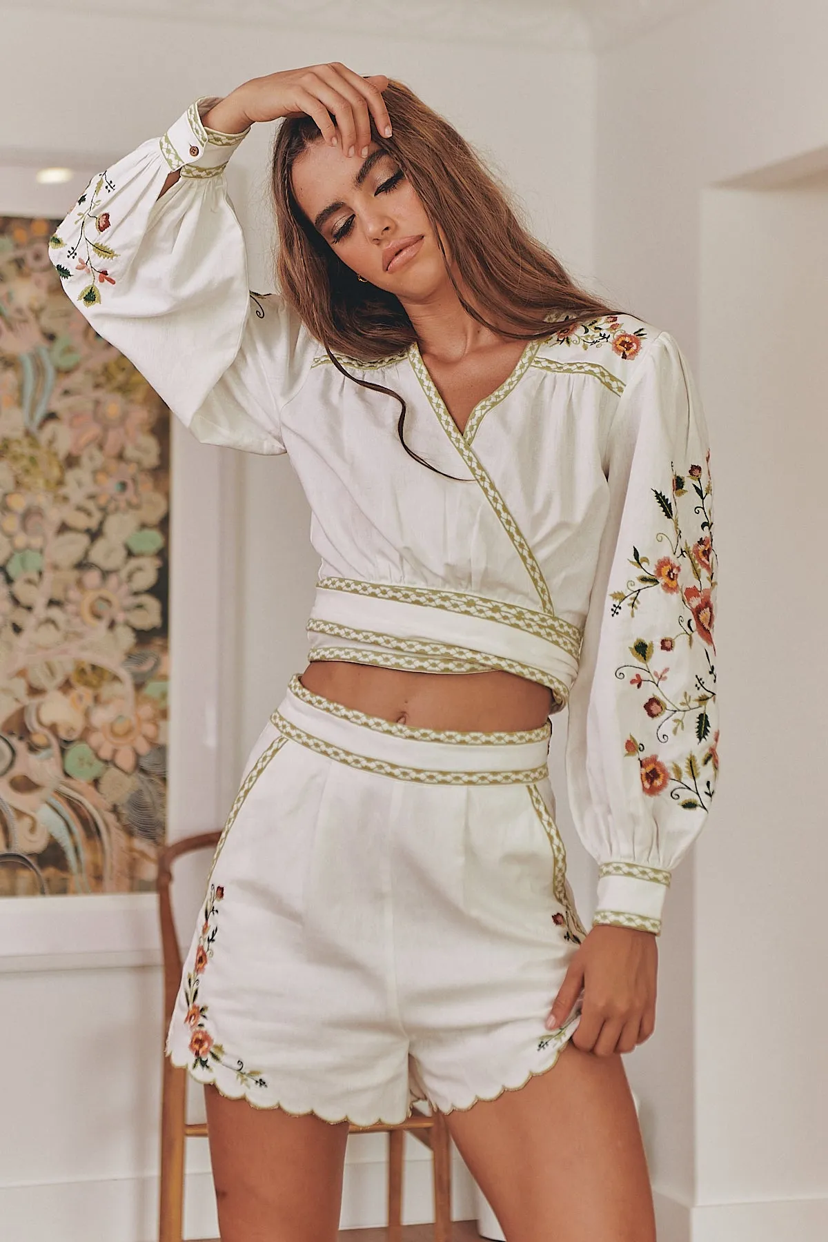 Gardenia Wrap Top ~ MOS the label