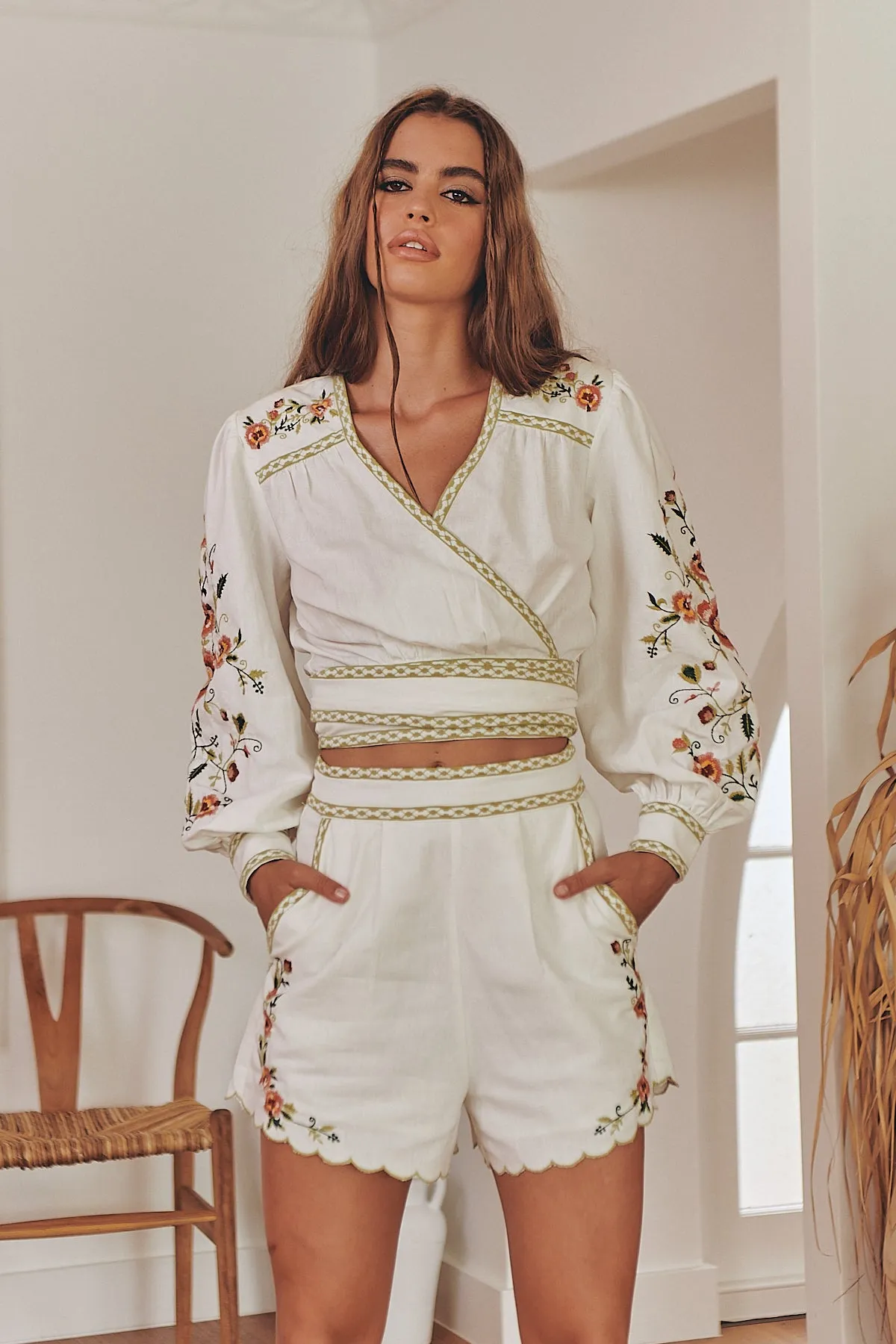 Gardenia Wrap Top ~ MOS the label