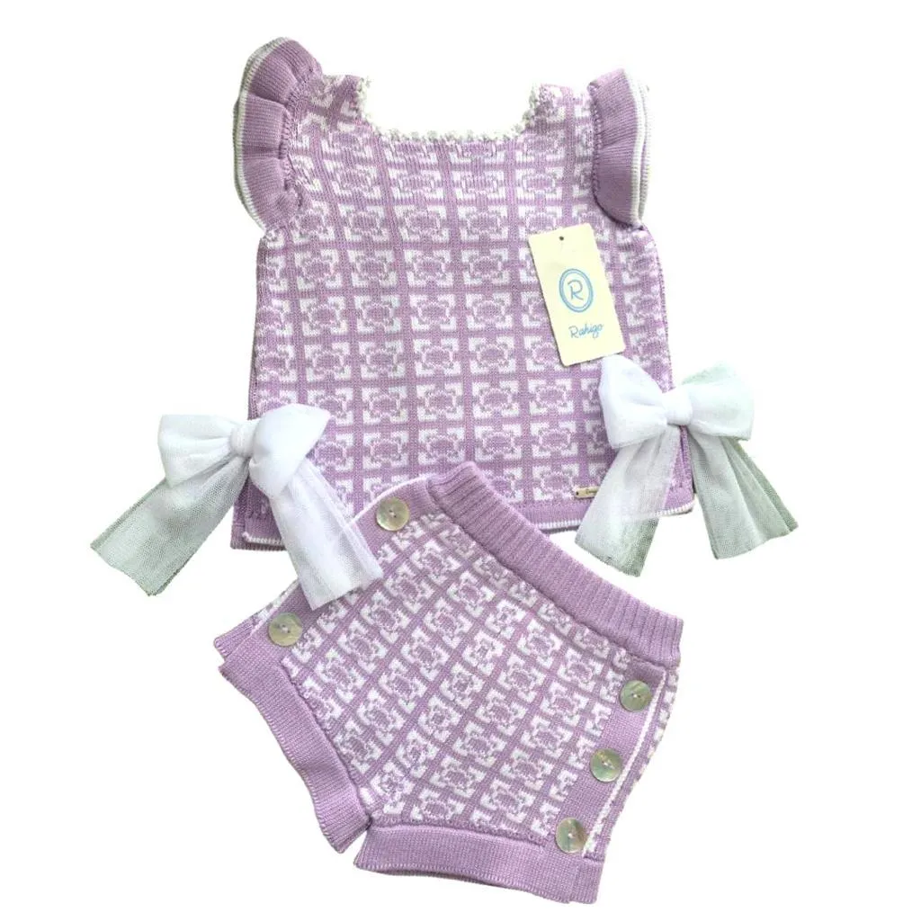 Girls Knitted 2-piece short Set