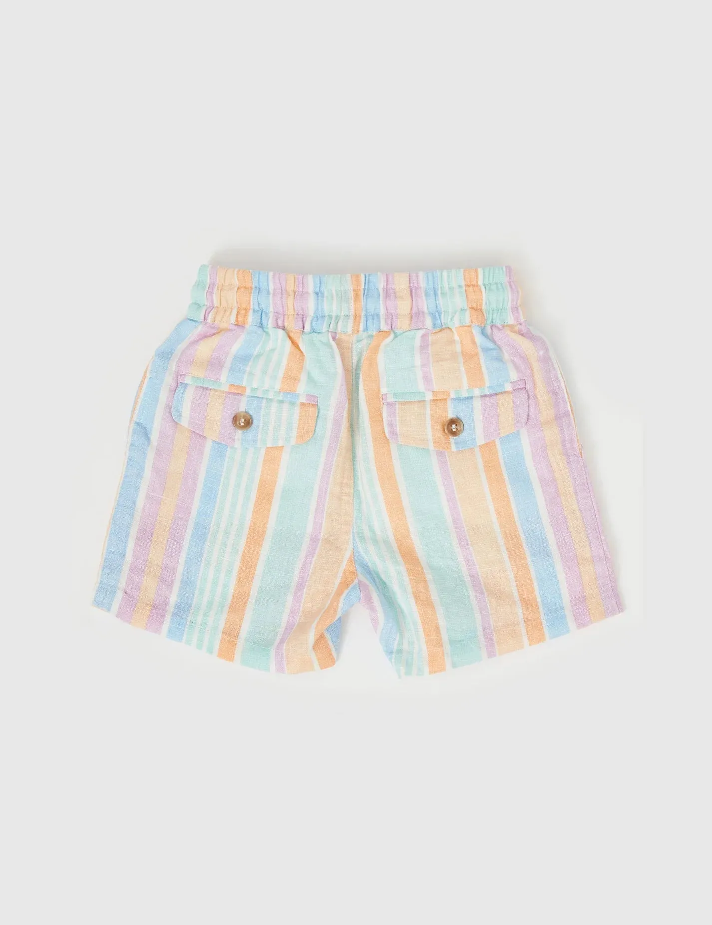 GOLDIE & ACE NOAH LINEN SHORTS PASTEL STRIPE