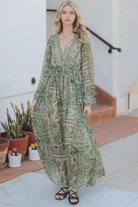 Grecian Views Maxi Dress