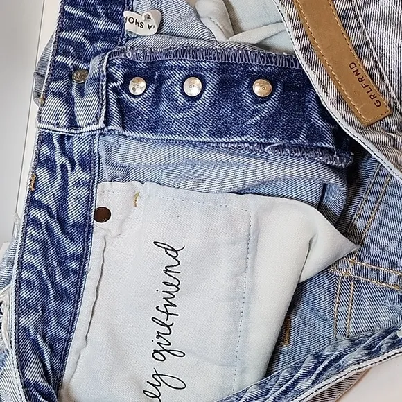 Grlfrnd Helena Short Women's Light Blue Denim Shorts Size 28