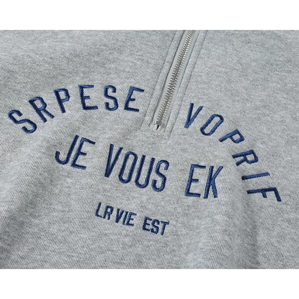 Half-Zip Graphic Hoodie