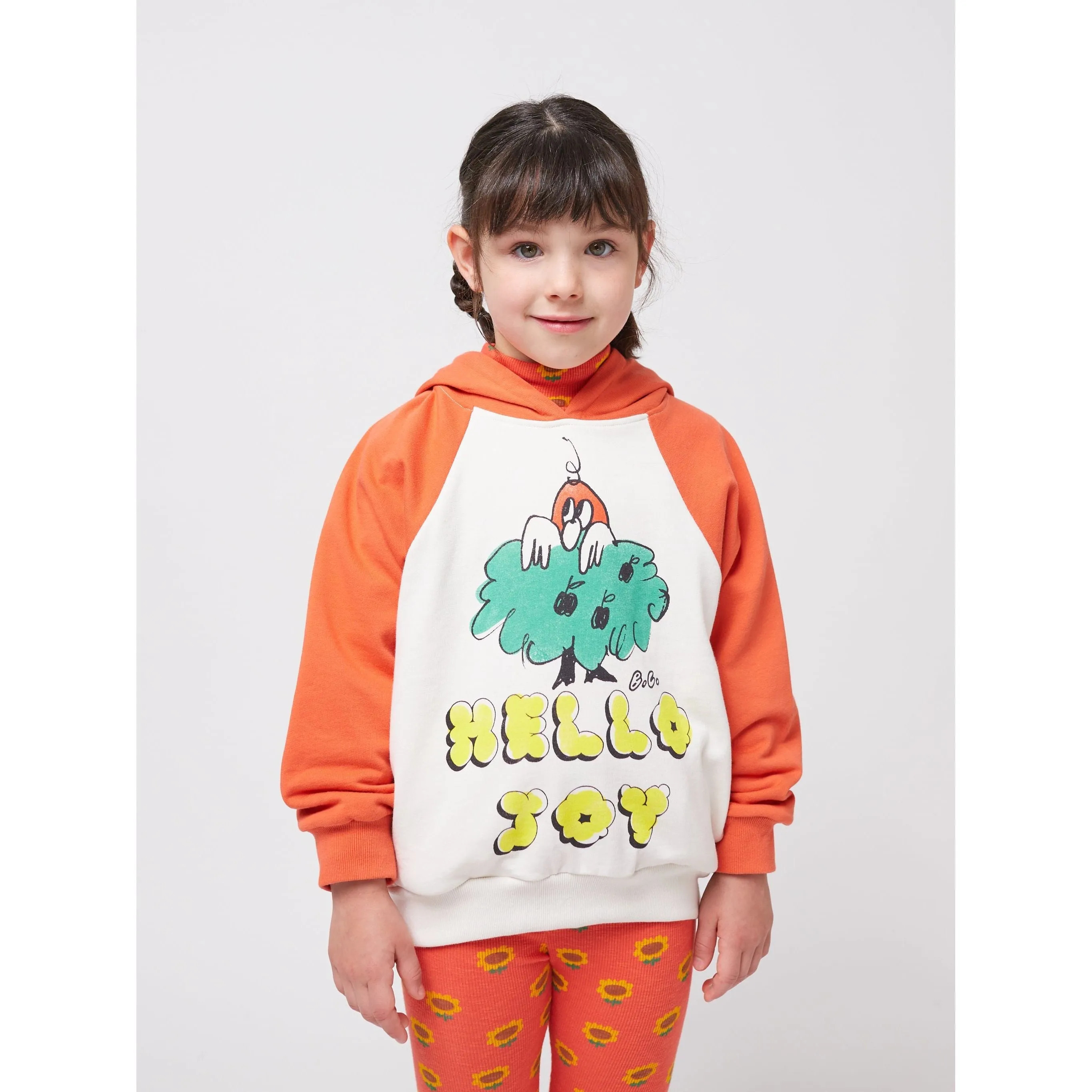 Hello Joy Ranglan Sleeves Hoodie