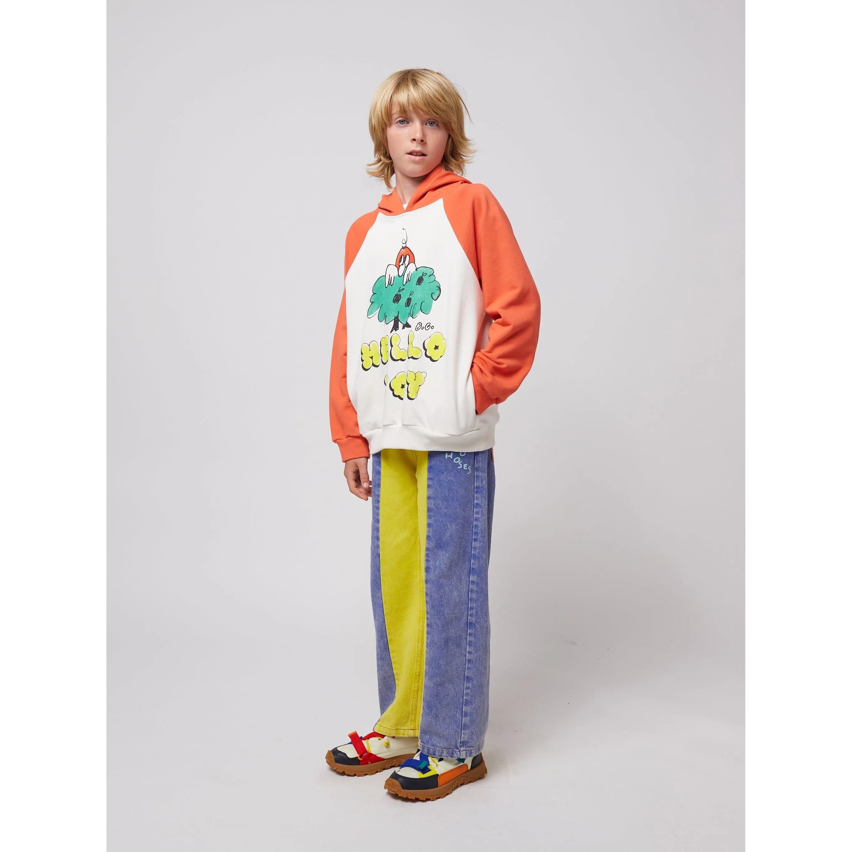 Hello Joy Ranglan Sleeves Hoodie
