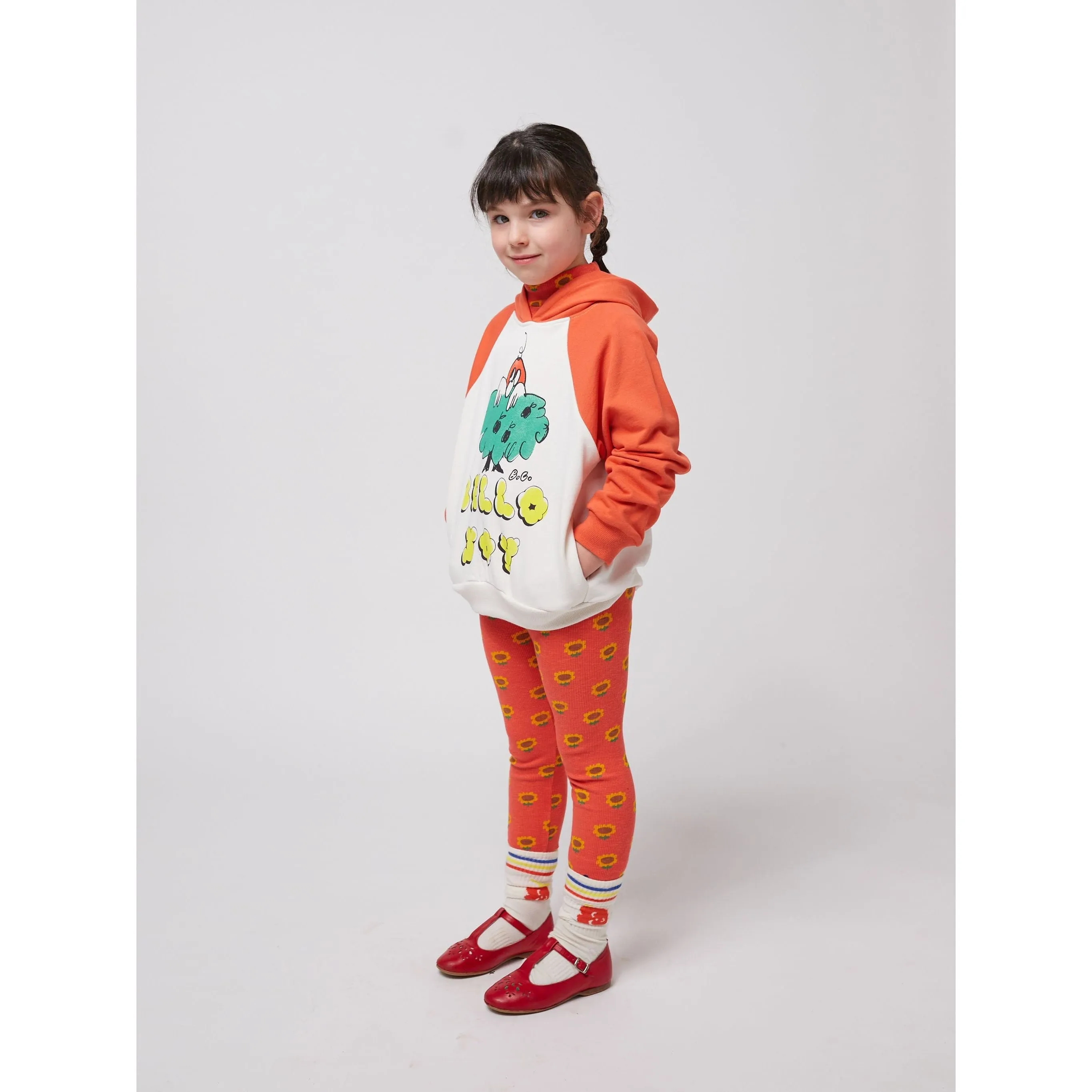 Hello Joy Ranglan Sleeves Hoodie
