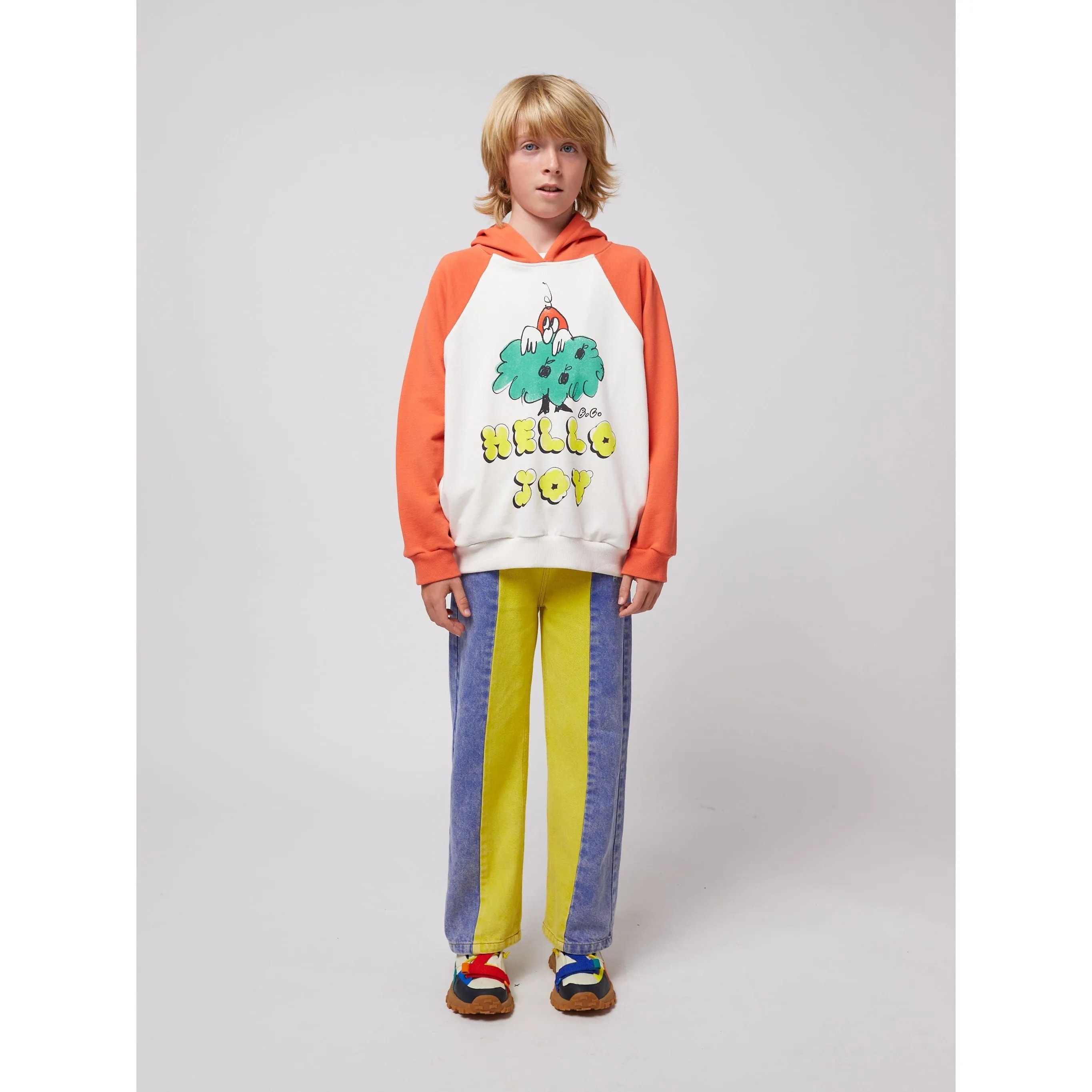 Hello Joy Ranglan Sleeves Hoodie