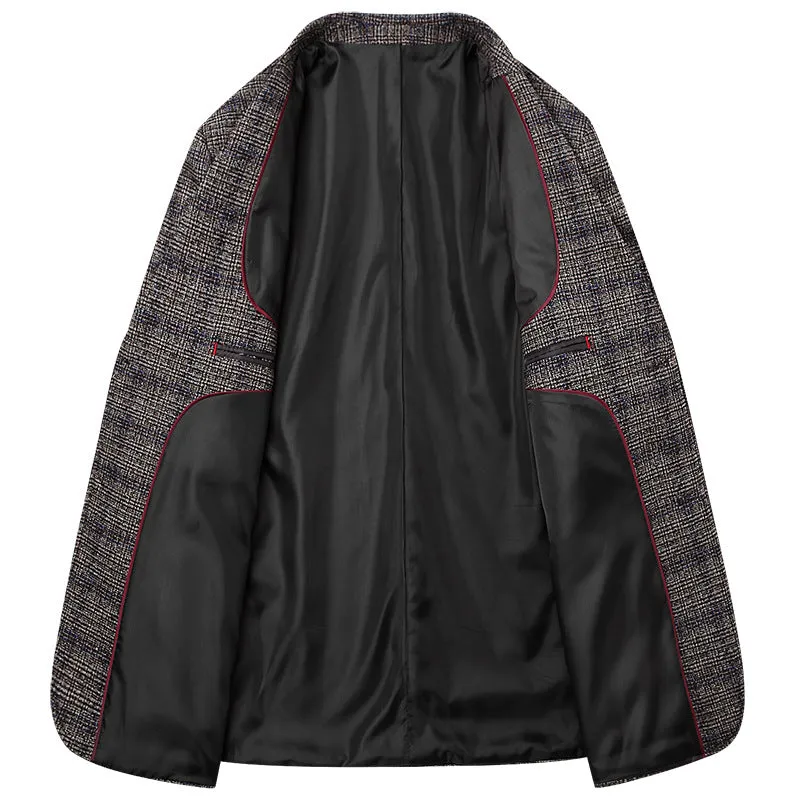 High quality men's autumn winter plus size coats luxury wool coat men