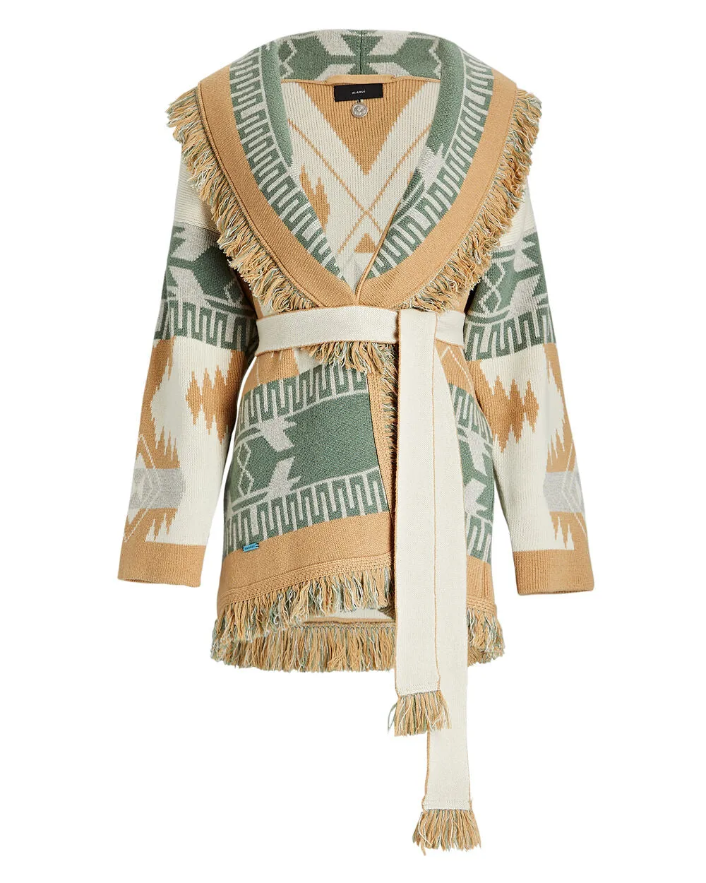 Icon Fringed Cashmere-Jacquard Cardigan