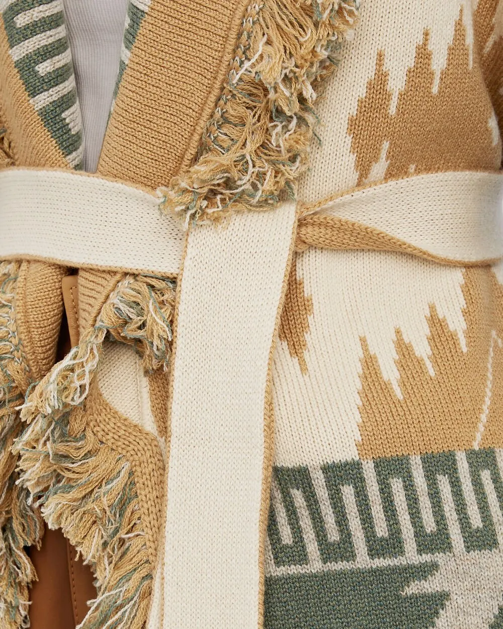 Icon Fringed Cashmere-Jacquard Cardigan