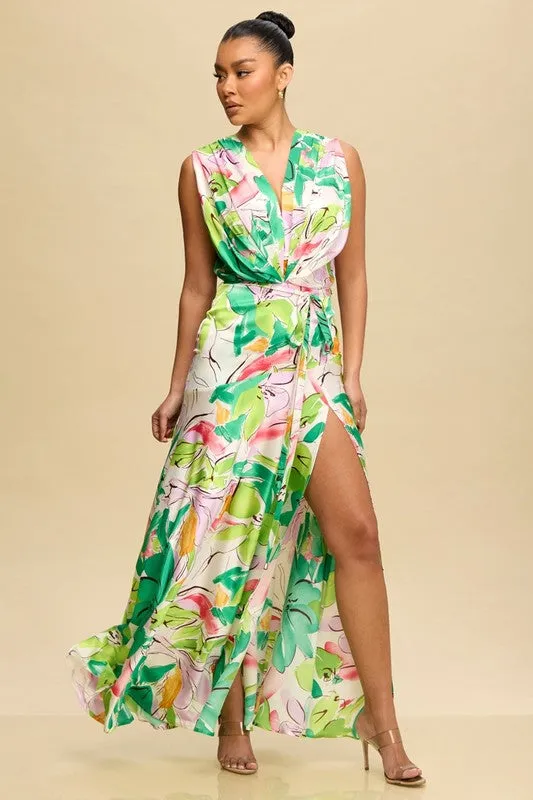 ISLAND MAXI SLIT DRESS