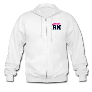 Jennifer RN Nurse Flag Gildan Heavy Blend Adult Zip Hoodie