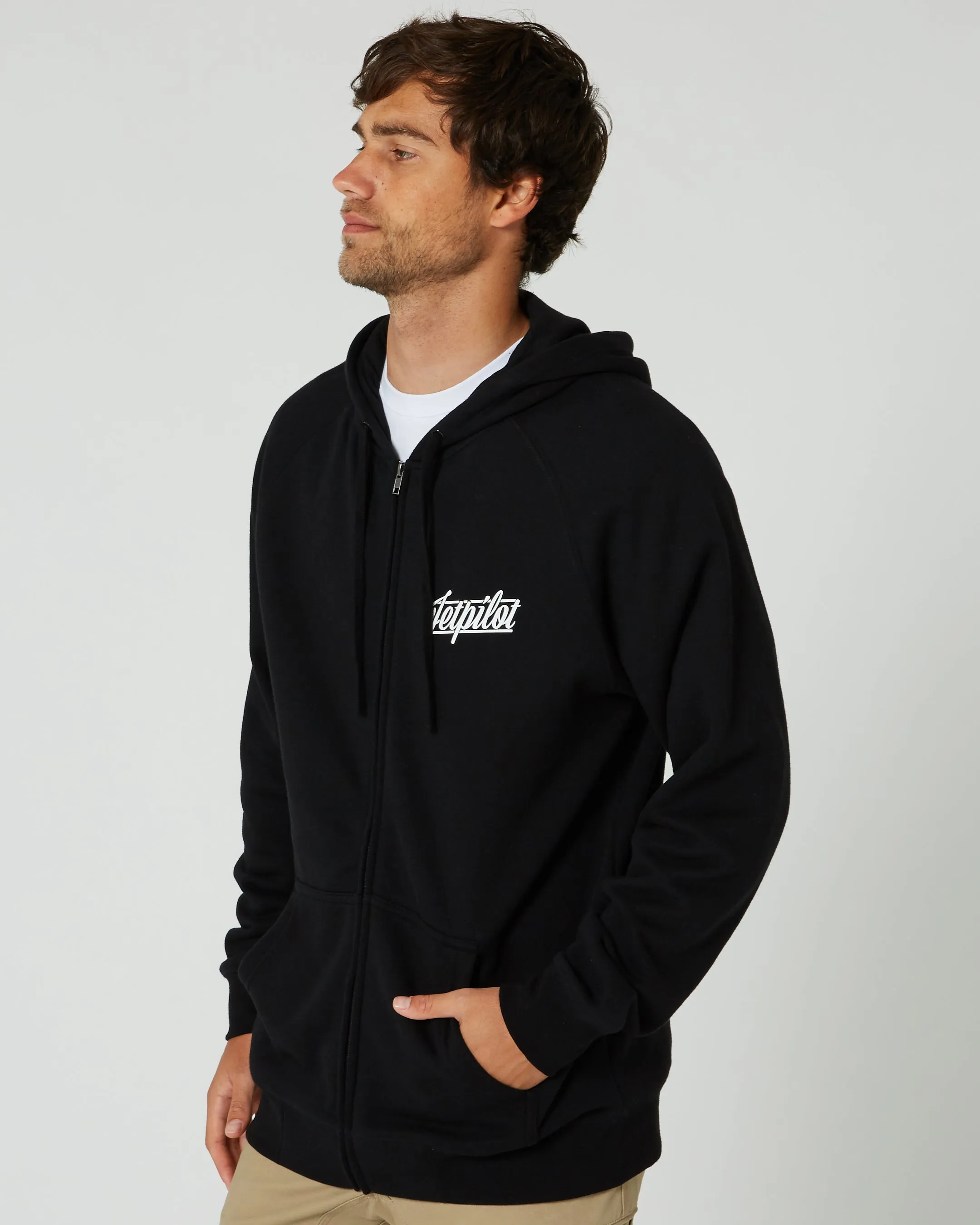 Jetpilot Friday Mens Zip-Up Hoodie - Black