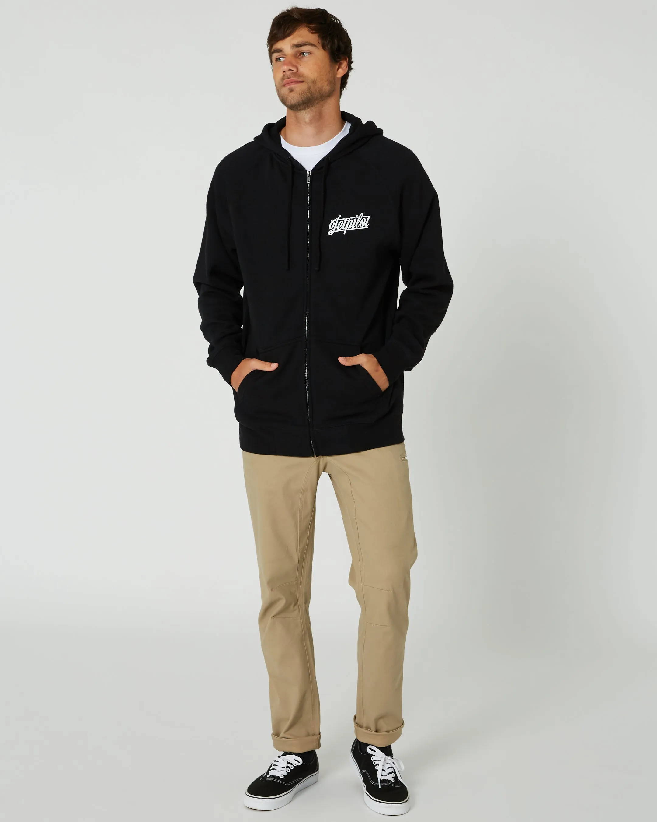 Jetpilot Friday Mens Zip-Up Hoodie - Black